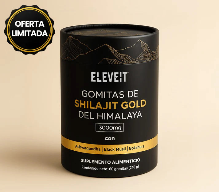 Eleveit Gold Gomitas de Shilajit Puro del Himalaya: Con Ashwagandha, Black Musli y Gokshura