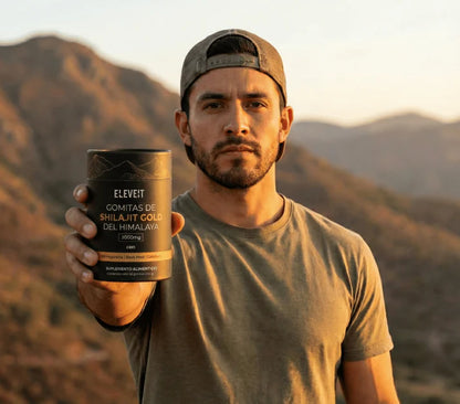 Eleveit Gold Gomitas de Shilajit Puro del Himalaya: Con Ashwagandha, Black Musli y Gokshura
